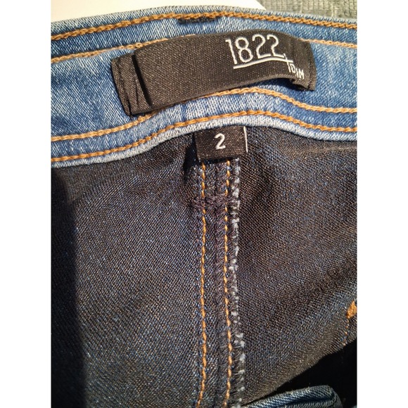 1822 Denim Womens Light Wash High Rise Wide Leg Jeans Blue Size 2 - Picture 2 of 5